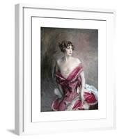 Portrait of Mlle. de Gillespie, La Dame de Biarritz, 1912-Giovanni Boldini-Framed Premium Giclee Print