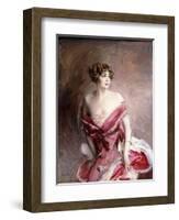 Portrait of Mlle. De Gillespie, La Dame De Biarritz, 1912-Giovanni Boldini-Framed Giclee Print