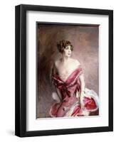 Portrait of Mlle. De Gillespie, La Dame De Biarritz, 1912-Giovanni Boldini-Framed Giclee Print