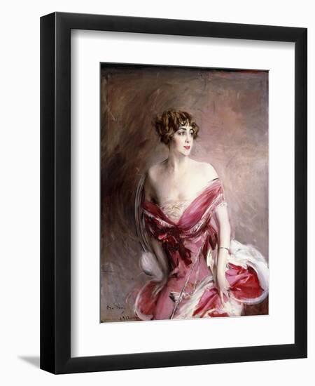 Portrait of Mlle. De Gillespie, La Dame De Biarritz, 1912-Giovanni Boldini-Framed Giclee Print