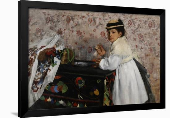 Portrait of Mlle. Hortense Valpinçon, C.1871-Edgar Degas-Framed Giclee Print