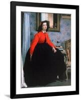 Portrait of Mlle L L, (Young Lady in a Red Jacke), 1864-James Jacques Joseph Tissot-Framed Giclee Print