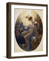 Portrait of Mlle, Lange as Danae, 1799-Anne-Louis Girodet de Roussy-Trioson-Framed Giclee Print