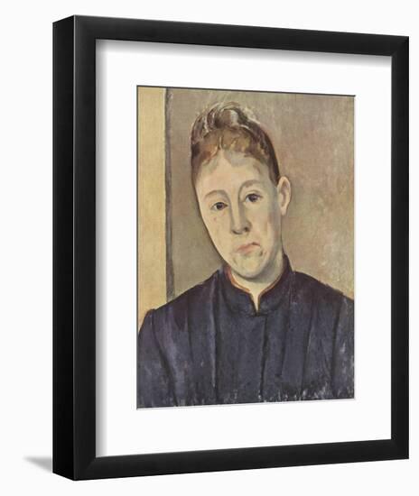 Portrait Of Mme Cezanne-Paul Cezanne-Framed Collectable Print