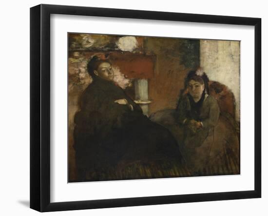 Portrait of Mme. Lisle and Mme. Loubens, 1866-70-Edgar Degas-Framed Giclee Print