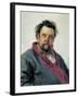 Portrait of Modest Mussorgsky-Ilya Efimovich Repin-Framed Art Print