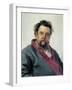 Portrait of Modest Mussorgsky-Ilya Efimovich Repin-Framed Art Print