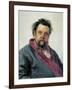 Portrait of Modest Mussorgsky-Ilya Efimovich Repin-Framed Art Print