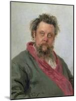 Portrait of Modest Petrovich Moussorgsky (1839-81) 1881-Ilya Efimovich Repin-Mounted Giclee Print