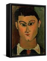 Portrait of Moise Kisling, 1915-Amedeo Modigliani-Framed Stretched Canvas