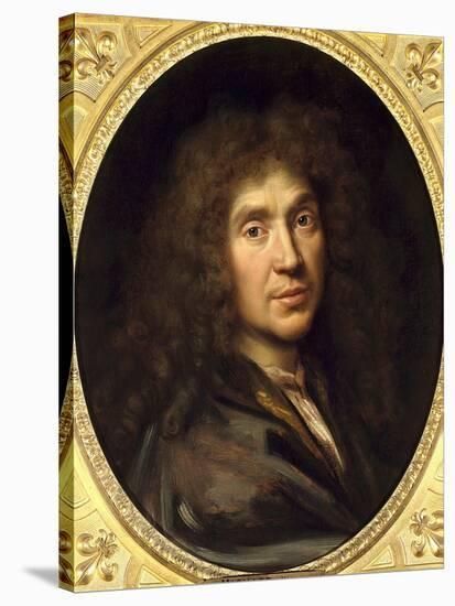 Portrait of Moliere by Pierre Mignard-null-Stretched Canvas