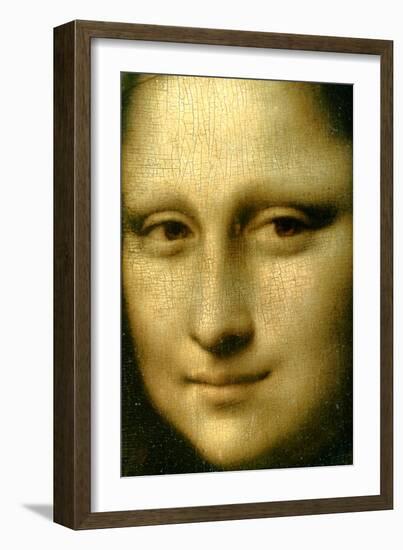 Portrait of Mona Lisa' (Detail), 1503-1506-Leonardo da Vinci-Framed Giclee Print