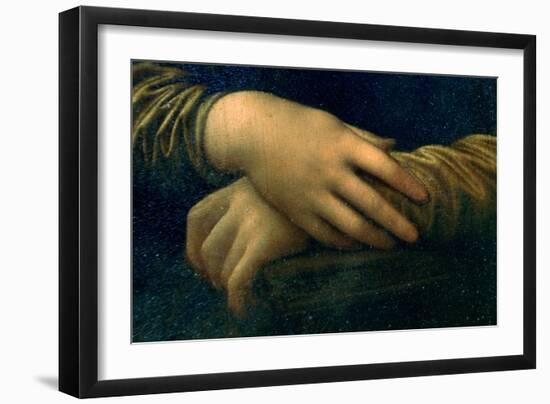 Portrait of Mona Lisa' (Detail), 1503-1506-Leonardo da Vinci-Framed Giclee Print