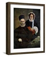 Portrait of Monsieur and Madame Auguste Manet, 1860-Edouard Manet-Framed Giclee Print