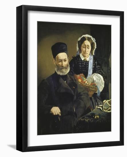 Portrait of Monsieur and Madame Auguste Manet, the Artist's Parents, 1860-Edouard Manet-Framed Giclee Print