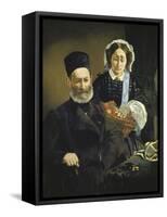 Portrait of Monsieur and Madame Auguste Manet, the Artist's Parents, 1860-Edouard Manet-Framed Stretched Canvas