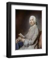 Portrait of Monsieur De Rozeville, Sitting on a Chair-Maurice Quentin de La Tour-Framed Giclee Print