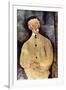 Portrait of Monsieur Lepoutre-Amedeo Modigliani-Framed Art Print