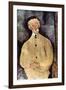 Portrait of Monsieur Lepoutre-Amedeo Modigliani-Framed Art Print