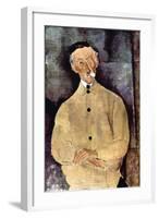 Portrait of Monsieur Lepoutre-Amedeo Modigliani-Framed Art Print