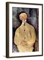 Portrait of Monsieur Lepoutre-Amedeo Modigliani-Framed Art Print