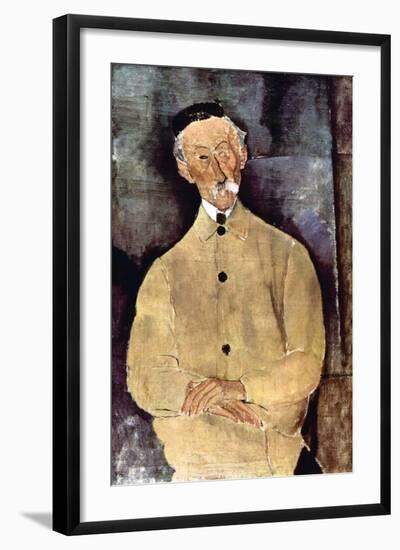 Portrait of Monsieur Lepoutre-Amedeo Modigliani-Framed Art Print