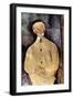 Portrait of Monsieur Lepoutre-Amedeo Modigliani-Framed Art Print