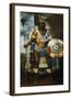 Portrait of Montezuma II Tecnochtitlan (Circa 1466-1520), Last King of Aztecs, 1680-1697-Antonio Rodriguez-Framed Giclee Print