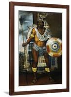 Portrait of Montezuma II Tecnochtitlan (Circa 1466-1520), Last King of Aztecs, 1680-1697-Antonio Rodriguez-Framed Giclee Print