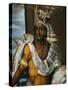 Portrait of Montezuma II Tecnochtitlan (Circa 1466-1520), Last King of Aztecs, 1680-1697-Antonio Rodriguez-Stretched Canvas