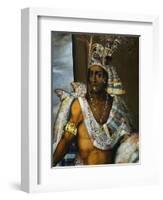 Portrait of Montezuma II Tecnochtitlan (Circa 1466-1520), Last King of Aztecs, 1680-1697-Antonio Rodriguez-Framed Giclee Print