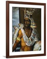 Portrait of Montezuma II Tecnochtitlan (Circa 1466-1520), Last King of Aztecs, 1680-1697-Antonio Rodriguez-Framed Giclee Print