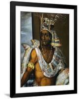 Portrait of Montezuma II Tecnochtitlan (Circa 1466-1520), Last King of Aztecs, 1680-1697-Antonio Rodriguez-Framed Giclee Print