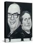 Portrait of Morecambe and Wise, illustration for 'The Listener', 1970s-Barry Fantoni-Stretched Canvas