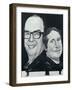 Portrait of Morecambe and Wise, illustration for 'The Listener', 1970s-Barry Fantoni-Framed Giclee Print