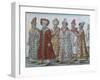 Portrait of Moscow Monarchs Ivan III, Vasili III Ivanovich, Ivan IV of Russia and Entourage-null-Framed Giclee Print