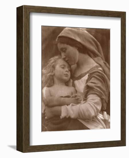 Portrait of Mother and Child (Sepia Photo)-Julia Margaret Cameron-Framed Premium Giclee Print