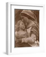 Portrait of Mother and Child (Sepia Photo)-Julia Margaret Cameron-Framed Premium Giclee Print