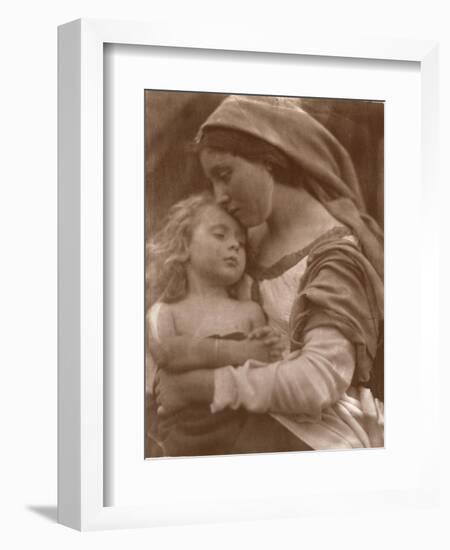 Portrait of Mother and Child (Sepia Photo)-Julia Margaret Cameron-Framed Premium Giclee Print