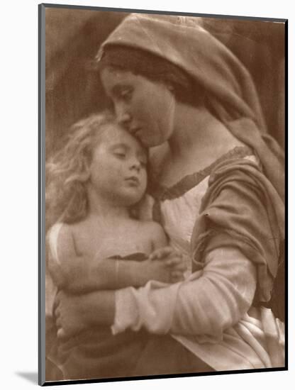 Portrait of Mother and Child (Sepia Photo)-Julia Margaret Cameron-Mounted Premium Giclee Print