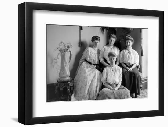 Portrait of Mother with Three Adult Daughters, Ca. 1900-null-Framed Photographic Print
