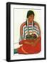 Portrait of Mountain Flower, a Blackfeet Maiden-Lantern Press-Framed Art Print