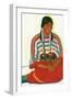 Portrait of Mountain Flower, a Blackfeet Maiden-Lantern Press-Framed Art Print