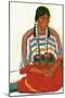 Portrait of Mountain Flower, a Blackfeet Maiden-Lantern Press-Mounted Art Print