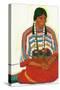 Portrait of Mountain Flower, a Blackfeet Maiden-Lantern Press-Stretched Canvas