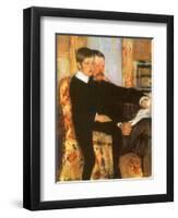 Portrait of Mr. Alexander J. Cassatt and His Son, Robert Kel, 1884-Mary Cassatt-Framed Giclee Print