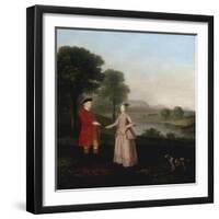 Portrait of Mr and Mrs John Broadhurst of Foston Hall, Derbyshire-Arthur Devis-Framed Giclee Print