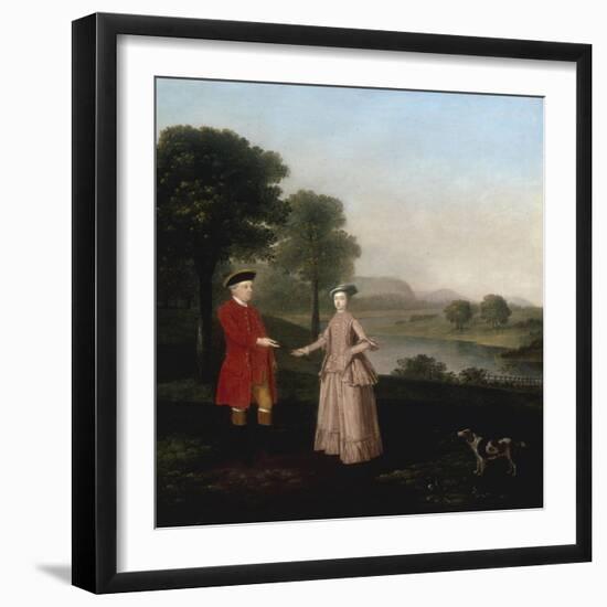 Portrait of Mr and Mrs John Broadhurst of Foston Hall, Derbyshire-Arthur Devis-Framed Giclee Print