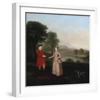 Portrait of Mr and Mrs John Broadhurst of Foston Hall, Derbyshire-Arthur Devis-Framed Giclee Print