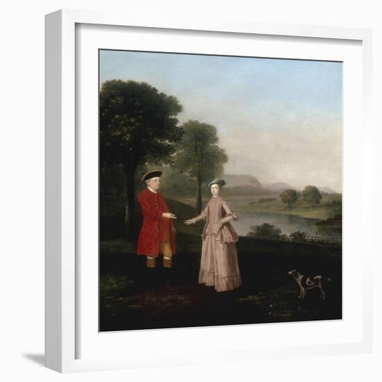 Portrait of Mr and Mrs John Broadhurst of Foston Hall, Derbyshire-Arthur Devis-Framed Giclee Print